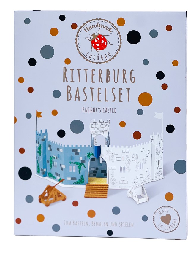 4251932325037-1 3D Ritterburg Bastelset zum Bemalen