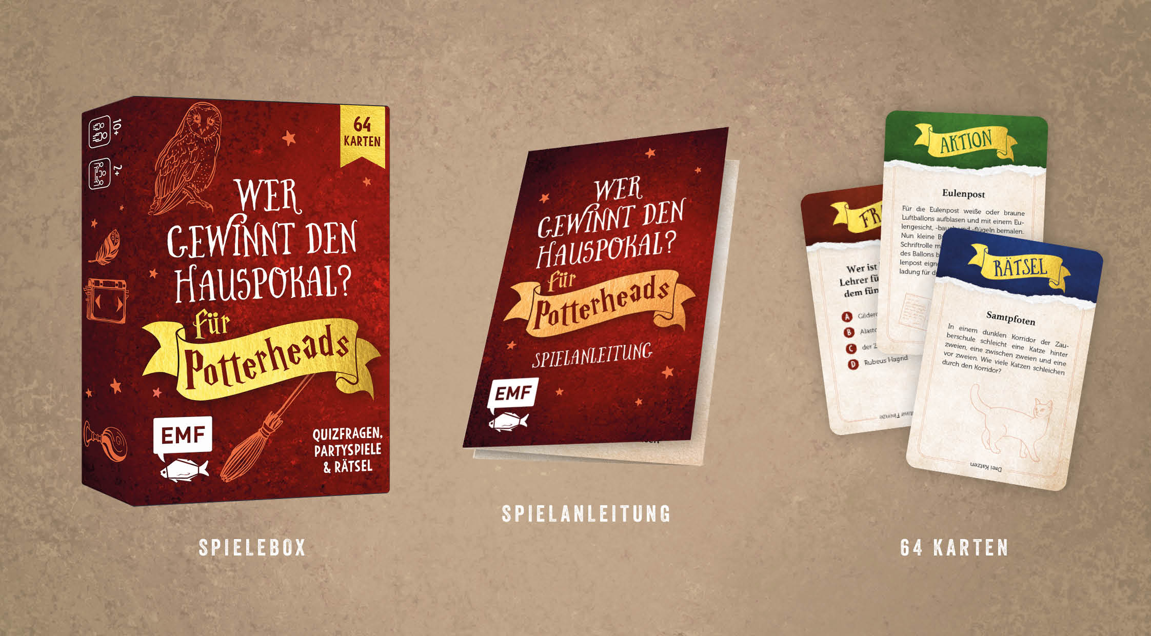 Kartenbox: Wer gewinnt den Hauspokal? Das Partyspiel für alle Harry Potter-Fans
