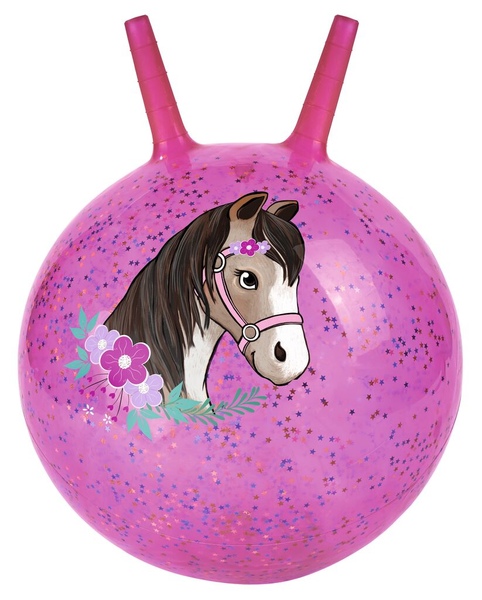X_Glitzernder Hüpfball Pferde