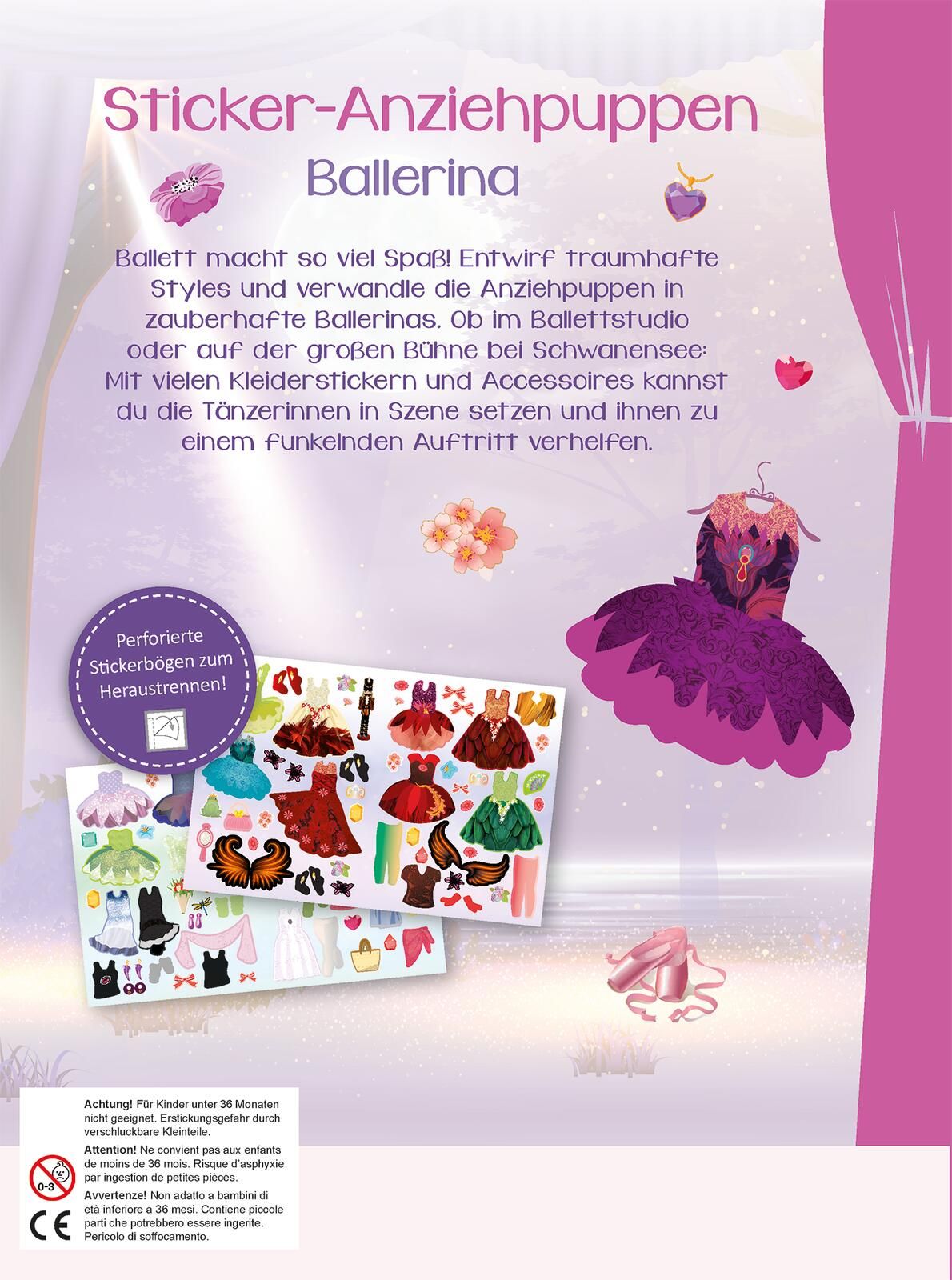 Sticker-Anziehpuppen – Ballerina (Mängelexemplar)