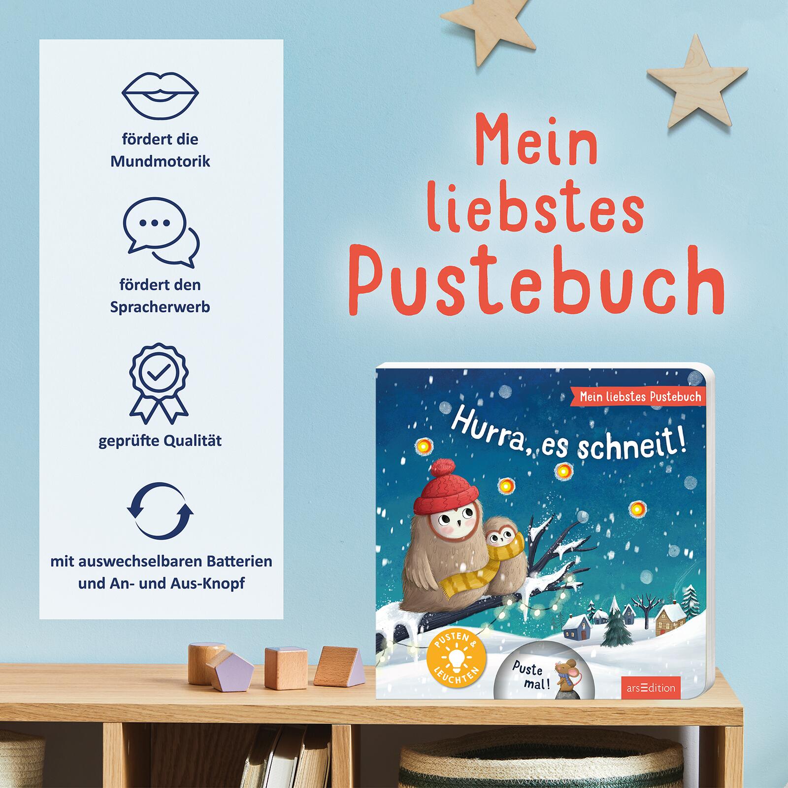 Mein liebstes Pustebuch – Hurra, es schneit! (Mängelexemplar)