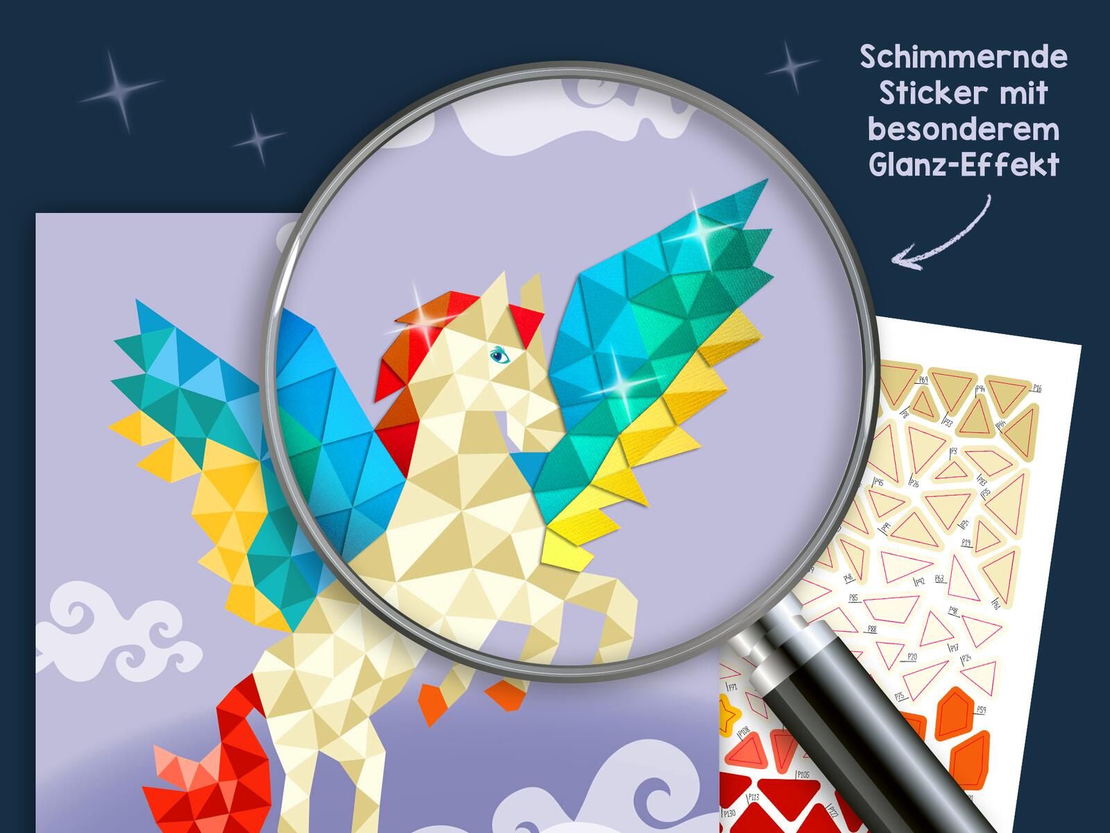 I Love to Sparkle – Mosaik-Stickerheft Fabelwesen (Mängelexemplar)