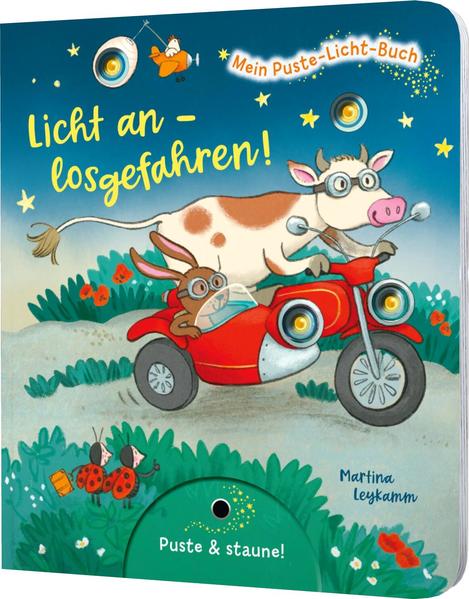 Mein Puste-Licht-Buch: Licht an – losgefahren! - Fahrzeuge-Pappebuch (Mängelexemplar)