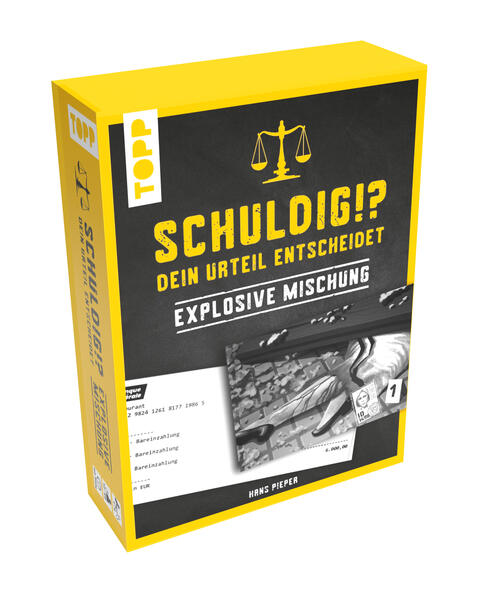 Schuldig?! Dein Urteil entscheidet – Explosive Mischung. Krimispiel in 50 Karten Schuldig?! Dein Urteil entscheidet – Explosive Mischung. Krimispiel in 50 Karten