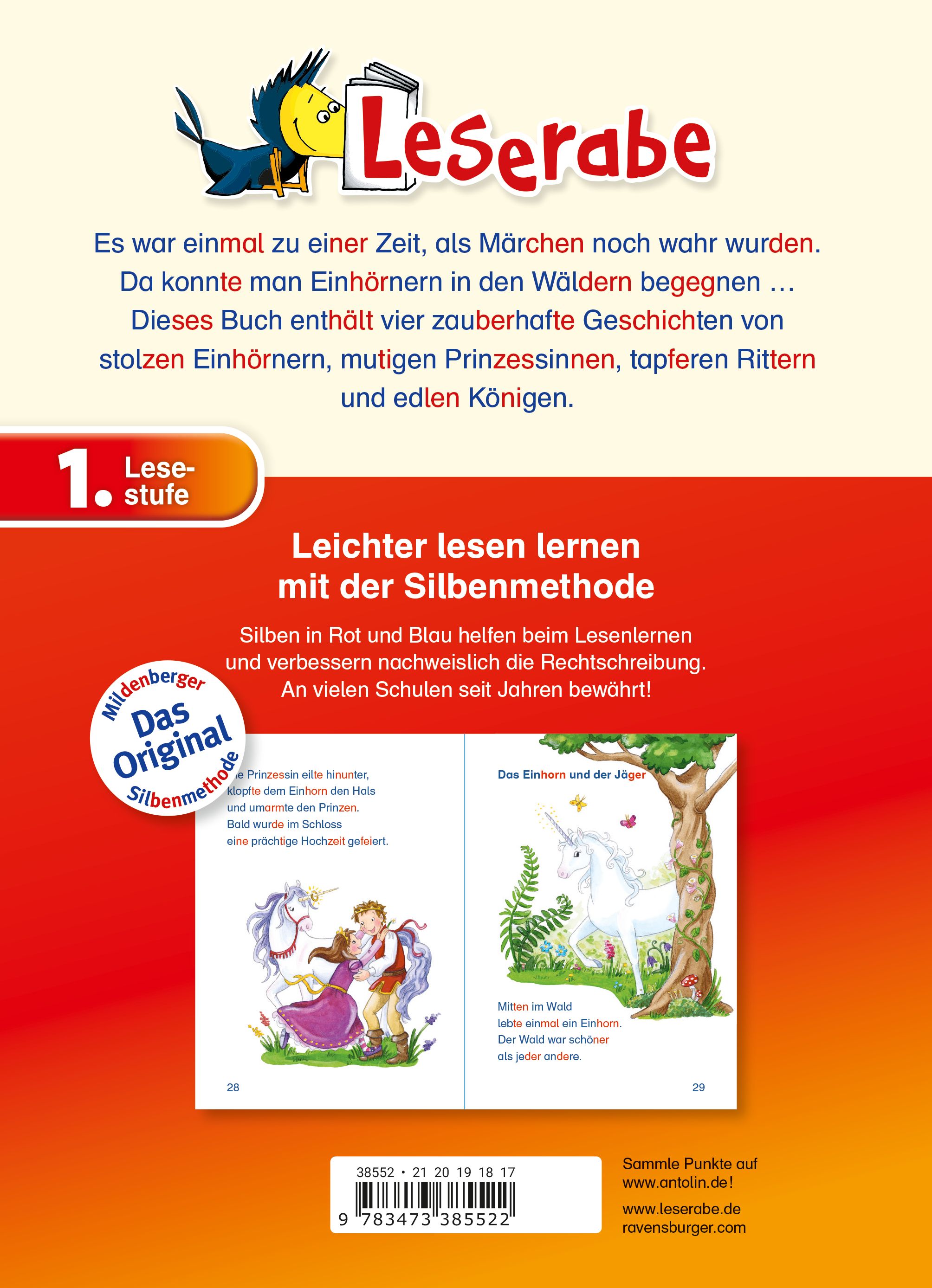 Leserabe mit Mildenberger Silbenmethode - Einhorngeschichten (Mängelexemplar)