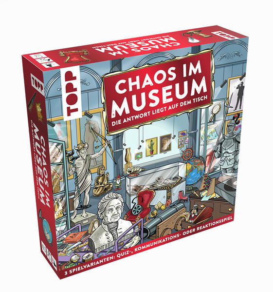 2f01627269b6b2cfa6a0ebb94860f28c1708614373 Chaos im Museum - Die Antwort liegt auf dem Tisch. Das Wimmelbild-Quizspiel. 3 Spielvarianten