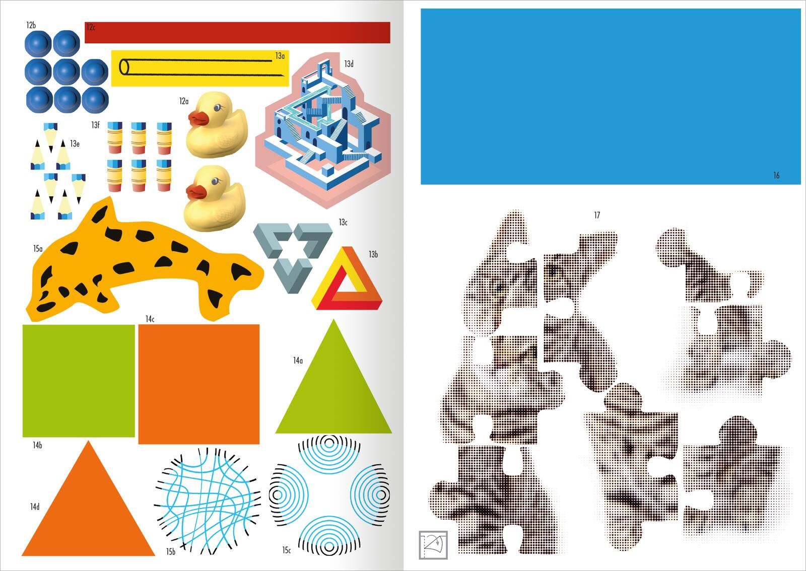 Optische Illusionen Stickerheft