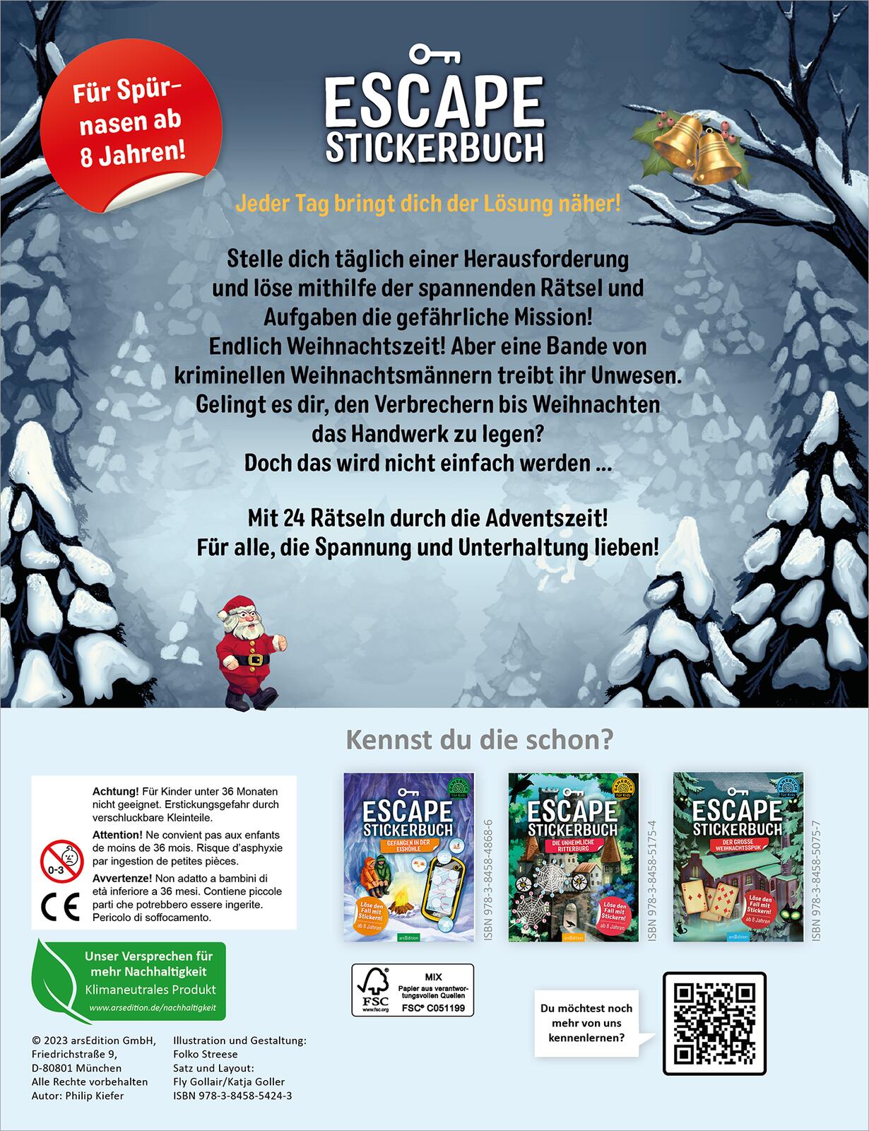 Escape-Stickerbuch-Adventskalender – Das Versteck in den Bergen - 24 Stickerrätsel! (Mängelexemplar)