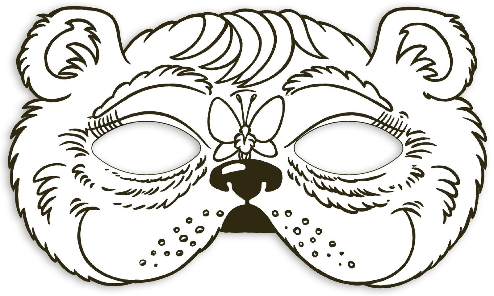 Tiermasken zum Ausmalen