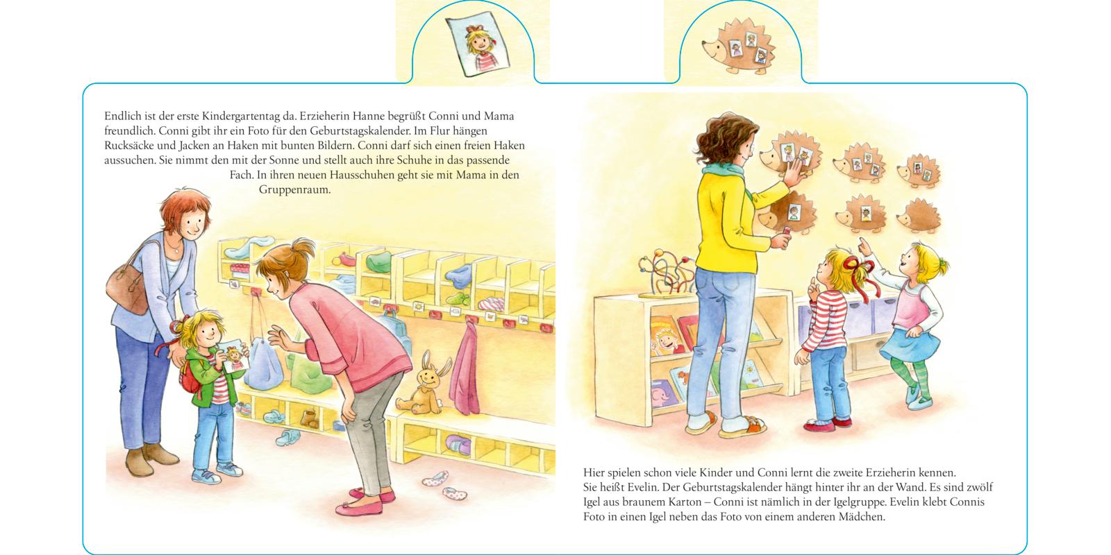Conni-Pappbilderbuch: Conni kommt in den Kindergarten (Mängelexemplar)