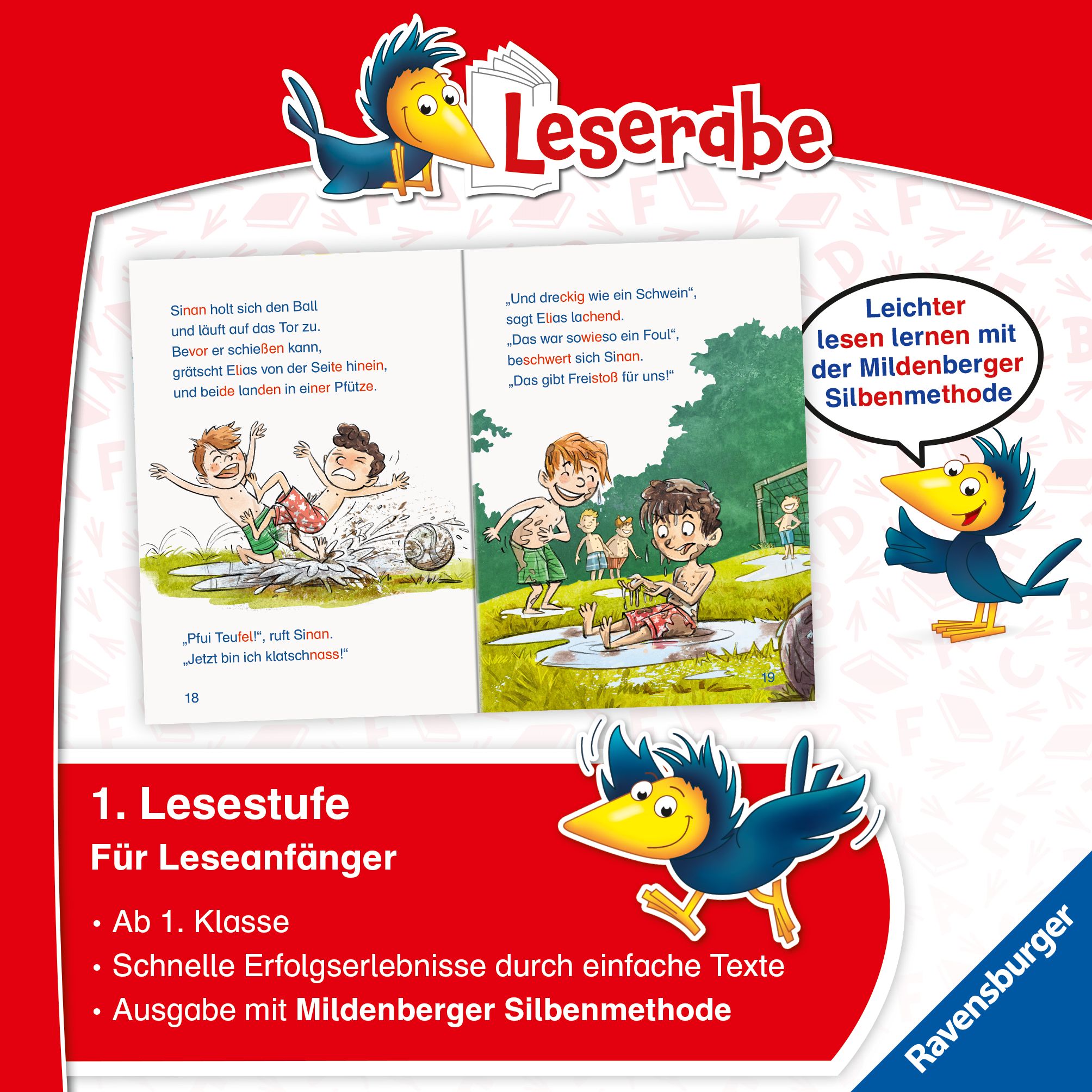 Leserabe mit Mildenberger Silbenmethode - Fußballgeschichten (Mängelexemplar)