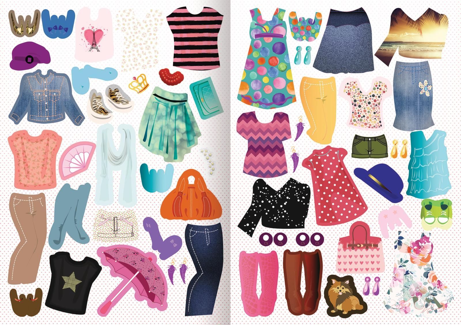 Fashion-Girls Glamour-Styles - Stickern - Malen - Stylen