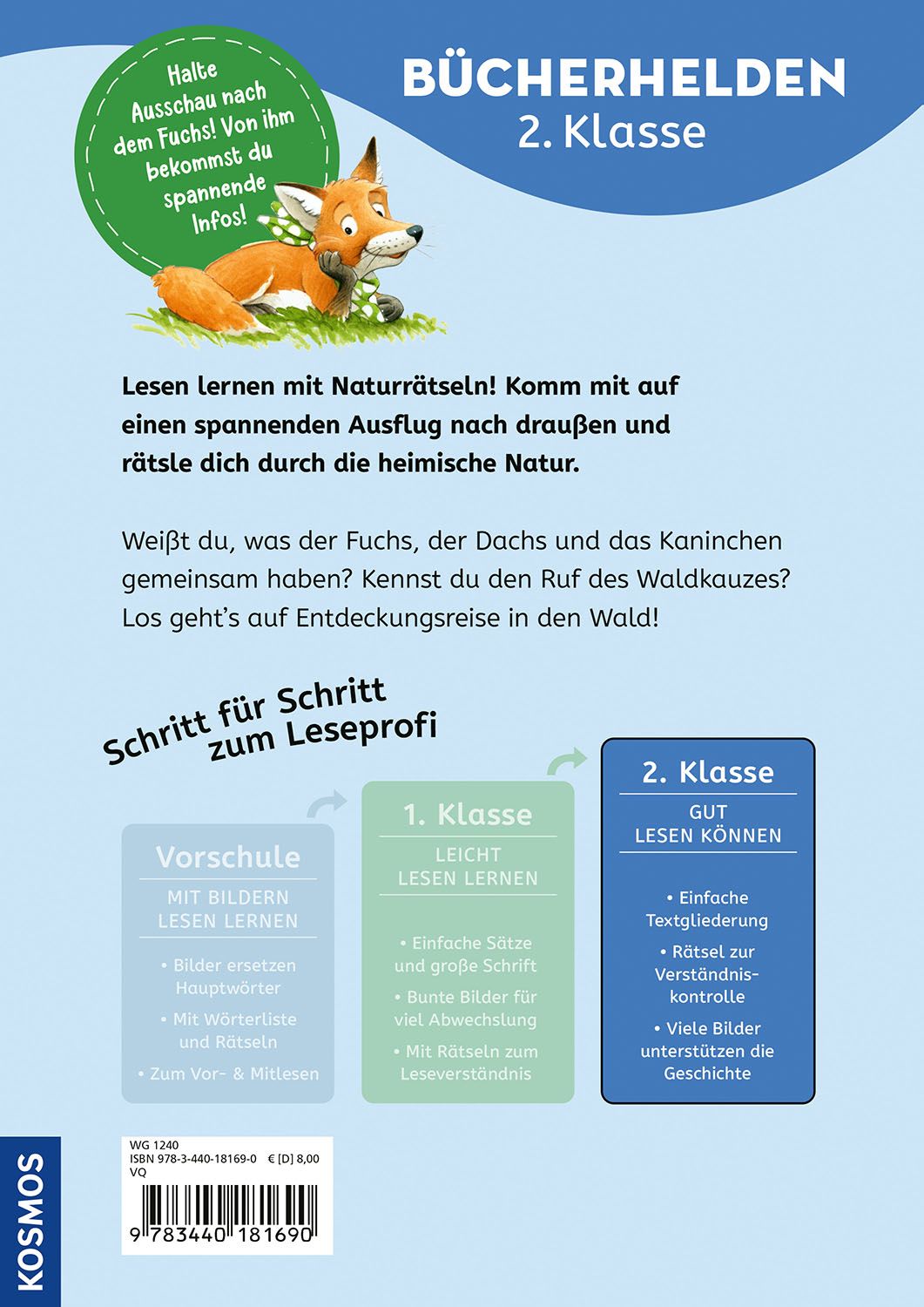 Lesen lernen mit Naturrätseln, Bücherhelden 2. Klasse, Tiere und Pflanzen im Wald (Mängelexemplar)