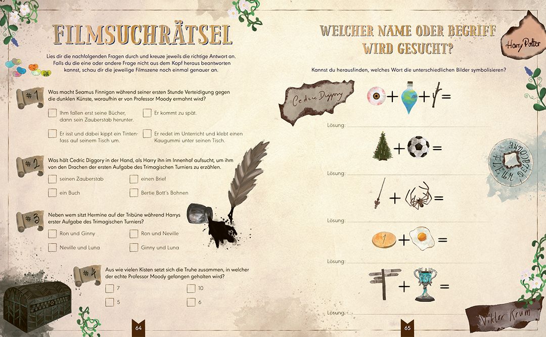 Das inoffizielle Film-Rätselbuch für Potter-Fans. Über 100 Rätsel, Quizfragen und Knobelaufgaben zu den Kino-Erfolgen (Mängelexemplar)