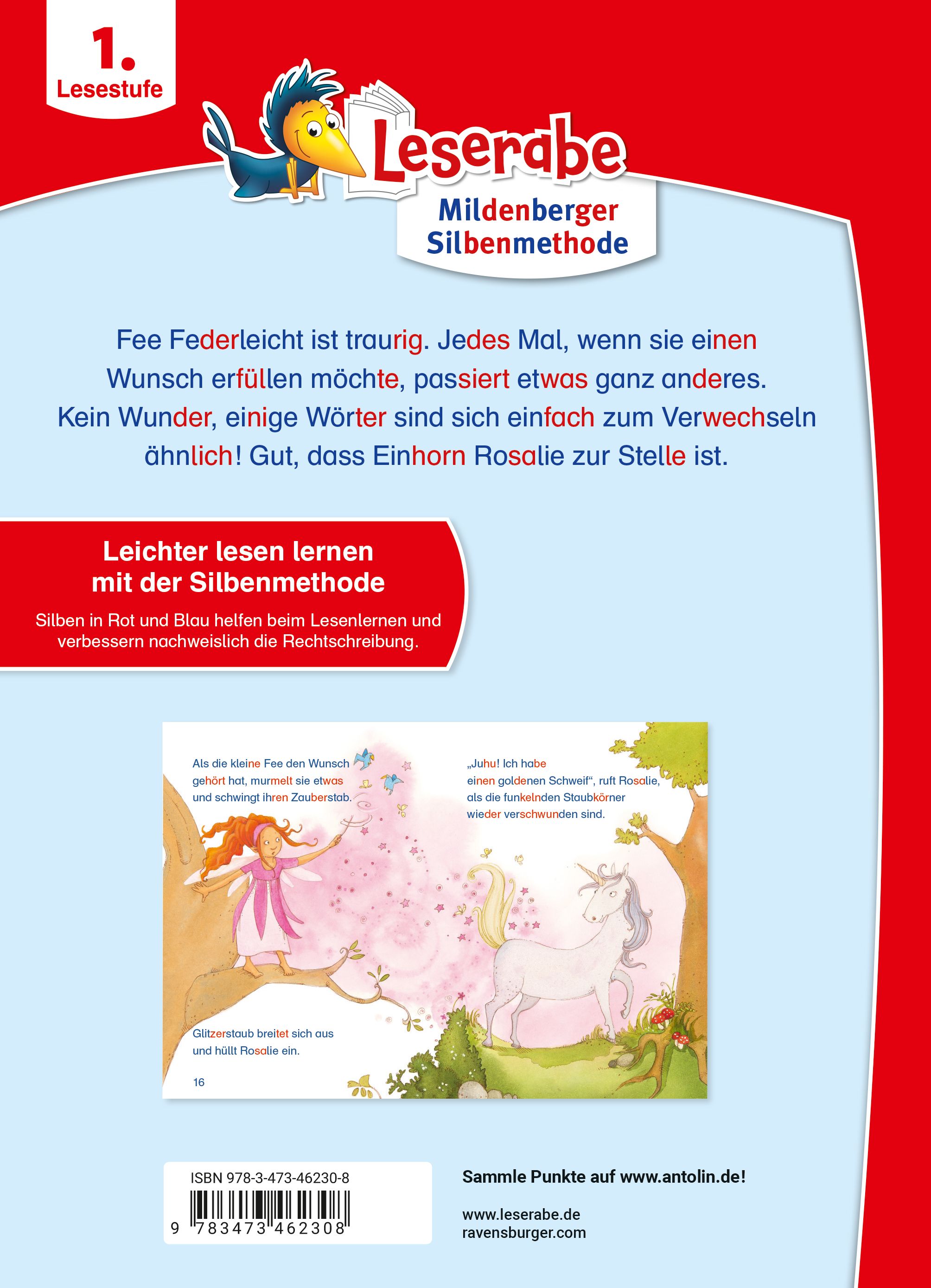 Leserabe mit Mildenberger Silbenmethode - Fee Federleicht und das Einhorn (Mängelexemplar)