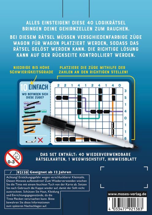 X_Brain Train - Logikrätsel mit abwischbarem Stift