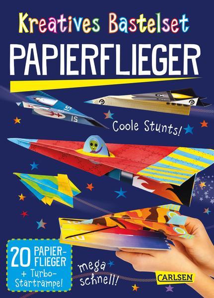 Kreatives Bastelset: Papierflieger: Set mit 20 Faltbögen, Anleitungsbuch und Falzhilfe (Mängelexempl