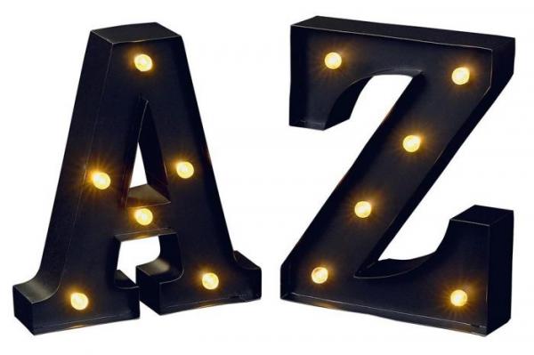 Leuchtbuchstaben A + Z im Set klein