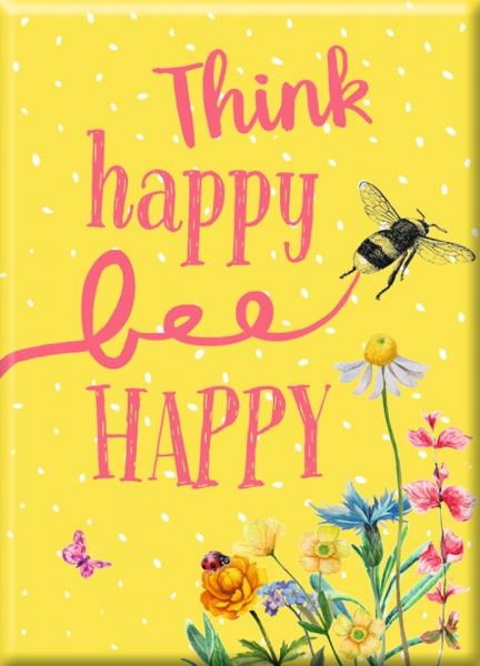 Blatt &amp; Blüte Magnet Bee Happy