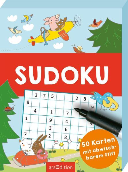 Sudoku - 50 Karten mit abwischbarem Stift