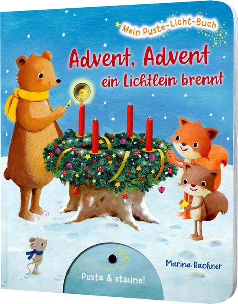 Mein Puste-Licht-Buch: Advent, Advent, ein Lichtlein brennt (Mängelexemplar)