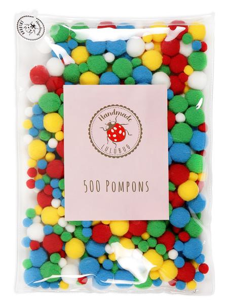 PomPon-Set (Grundfarben) 500 Stück