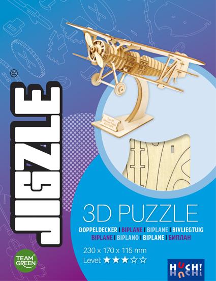 Jigzle 3D Holz-Puzzle Doppeldecker