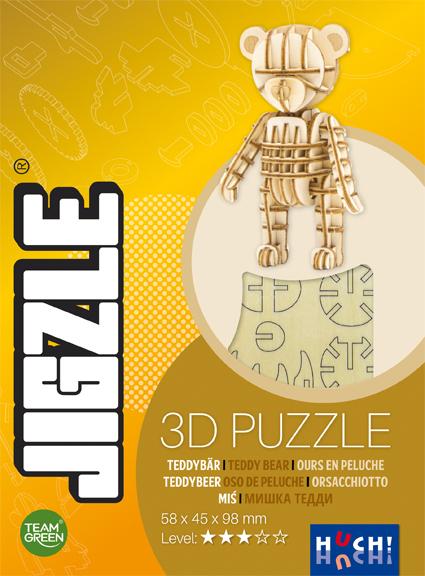 Jigzle 3D Holz-Puzzle Teddybär