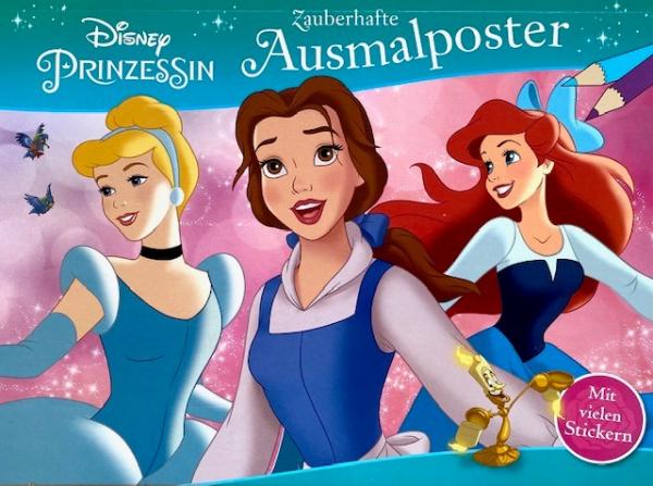 Zauberhafte Ausmalposter: Disney Prinzessin - mit vielen Stickern
