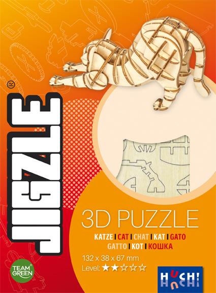 Jigzle 3D Holz-Puzzle Katze
