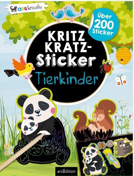 Kritzkratz-Sticker – Tierkinder - Über 200 Sticker