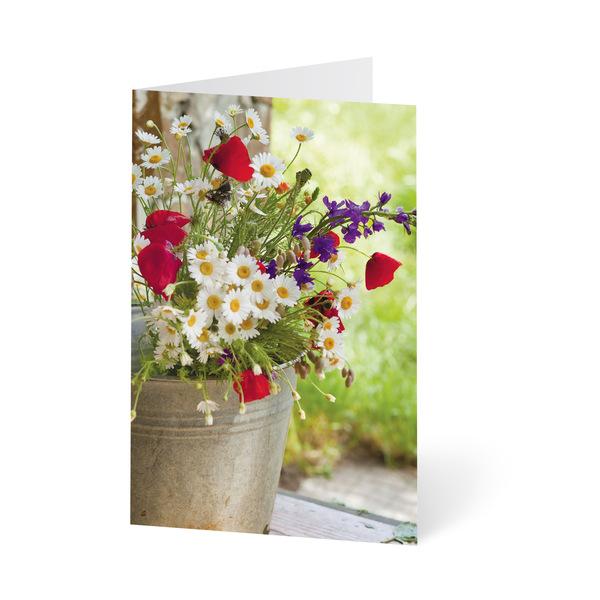 Unicef-Grußkarten für einen guten Zweck: 5 Karten und 5 Umschläge - Blumentraum